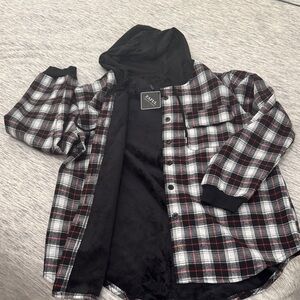 Plaid Hooded Flannel Shirt